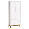 Guarda Roupa Infantil New Classic 2 Portas Branco com Pés Madeira – Reller - 1