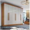 Guarda Roupa Casal 6 Portas 6 Gavetas Genova - Bianchi Móveis - NATURE/OFF WHITE - 1