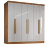 Guarda Roupa Casal 6 Portas 6 Gavetas Genova - Bianchi Móveis - NATURE/OFF WHITE - 2