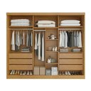 Ver imagem 4 de Guarda Roupa Casal 6 Portas 6 Gavetas Genova - Bianchi Móveis - NATURE/OFF WHITE