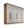 Guarda Roupa Casal 6 Portas 6 Gavetas Genova - Bianchi Móveis - NATURE/OFF WHITE - 3