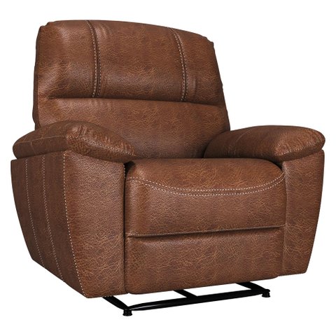 Poltrona do Papai Reclinável Elétrica Armênia Power Touch Couro Mel - Gran Belo