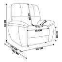 Ver imagem 2 de Poltrona do Papai Reclinável Elétrica Armênia Power Touch Couro Mel - Gran Belo