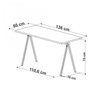 Mesa de Jantar 136cm Slim Vermont Industrial  - 3