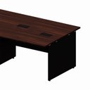 Ver imagem 4 de Mesa Estação de Trabalho 4,80 m X 1,20 m 8 Lugares Pés Painel F5 Office Cor:Louro Preto com Preto