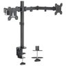 Suporte Duplo para 2 Monitores TV Aço Mesa Furação VESA com Ajuste de Articulação e Altura - 1