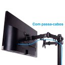 Ver imagem 7 de Suporte Duplo para 2 Monitores TV Aço Mesa Furação VESA com Ajuste de Articulação e Altura