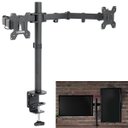 Ver imagem 2 de Suporte Duplo para 2 Monitores TV Aço Mesa Furação VESA com Ajuste de Articulação e Altura
