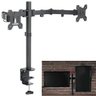 Suporte Duplo para 2 Monitores TV Aço Mesa Furação VESA com Ajuste de Articulação e Altura - 2