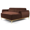 Ver imagem 1 de Sofá 265cm 4 Lugares Chaise Direito Pés Gold B-276 Terra
