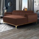 Ver imagem 6 de Sofá 265cm 4 Lugares Chaise Direito Pés Gold B-276 Terra