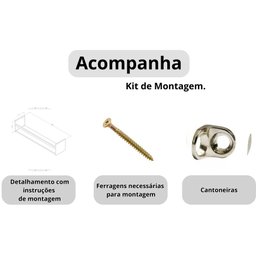 Nicho Organizador de Livros, Porta Livros em Mdf 15mm Branco - 4