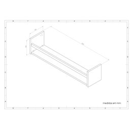 Nicho Organizador de Livros, Porta Livros em Mdf 15mm Branco - 5
