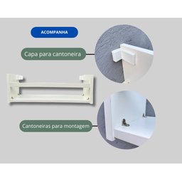 Nicho Organizador de Livros, Porta Livros em Mdf 15mm Branco - 3