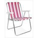 Ver imagem 1 de Cadeira de Praia Alta 1posição Aluminio Mor Suporta até 110g