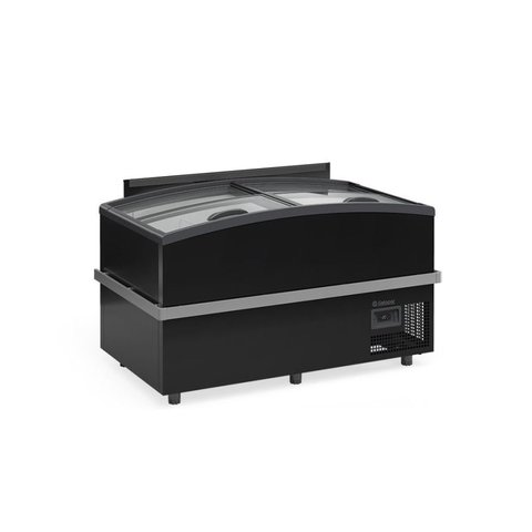 Ilha para Congelados Vidro Curvo 1,50m Gelopar Gism 150/Pr Dupla Ação Bivolt Inverter
