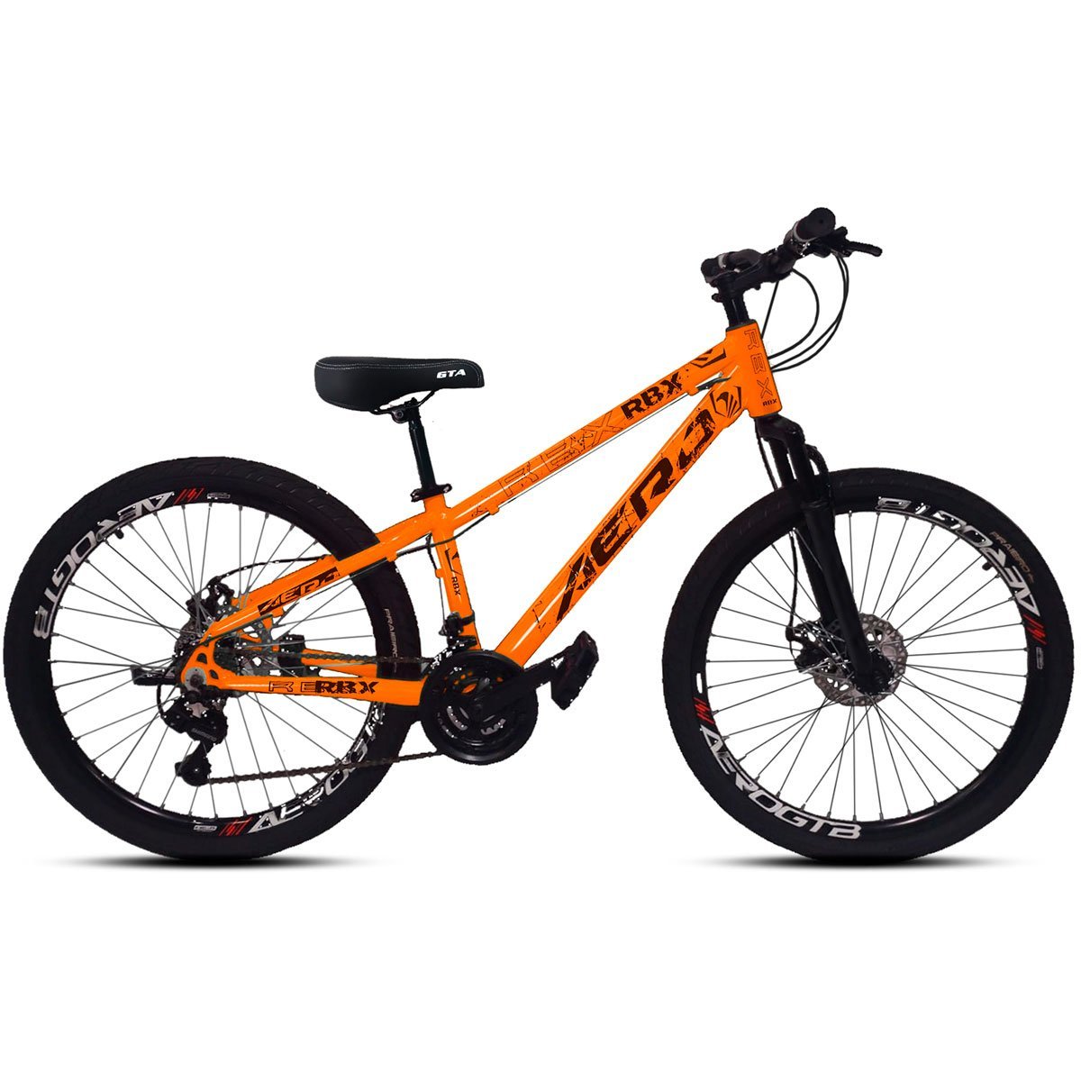 Bicicleta Aro 26 com Câmbio Traseiro Shimano Rbx Laranja Neon
