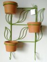 Ver imagem 2 de Suporte Ferro Para Plantas Folhas para 3 Vasos e 2 Ganchos