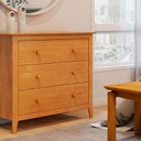 Ver imagem 1 de Cômoda para Quarto 3 Gavetas Madeira Maciça Nest Bege/Marrom Pine