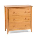 Ver imagem 2 de Cômoda para Quarto 3 Gavetas Madeira Maciça Nest Bege/Marrom Pine