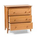 Ver imagem 4 de Cômoda para Quarto 3 Gavetas Madeira Maciça Nest Bege/Marrom Pine
