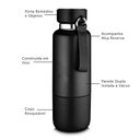 Ver imagem 5 de Garrafa Inox Porta Comprimidos Parede Dupla 500ml Copo Preta