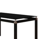 Ver imagem 2 de Mesa Malva 140x80 cm Preta Com Tampo De Vidro Temperado Preto Artefamol 9564/11304 - PRETO FOSCO/VID