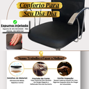 Ver imagem 6 de Cadeira Escritório Presidente Ergonômica Executiva Estofada Giratória Apoio Lombar Mesh - 140kg