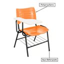 Ver imagem 3 de Cadeira Universitária Plástica Prancheta Mdf Cor Laranja Masticmol