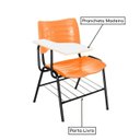 Ver imagem 4 de Cadeira Universitária Plástica Prancheta Mdf Cor Laranja Masticmol