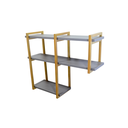 Ver imagem 1 de nicho INVERTIDO metalon 90X15 CINZA ESCURO/DOURADO  METALICO 04