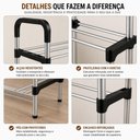 Ver imagem 4 de Sapateira Organizador 4 Prateleiras 56cm Aco Inox Moderno Multiuso Lavanderia 12 Pares Yeet