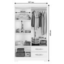 Ver imagem 5 de Guarda-Roupa 4 Portas NT 5005 Branco - Notável