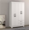Ver imagem 2 de Guarda-Roupa 4 Portas NT 5005 Branco - Notável