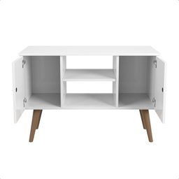 Rack para Tv até 50 Polegadas Viena com Nichos e Portas:branco - 3