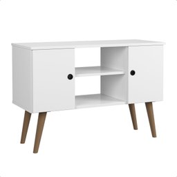 Rack para Tv até 50 Polegadas Viena com Nichos e Portas:branco - 1