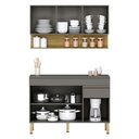 Ver imagem 3 de Cozinha Modulada Line Composição 6 Gris Freijó - Kits Paraná