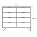 Ver imagem 3 de Cômoda 8 Gavetas 136Cm Premium Lukaliam Móveis