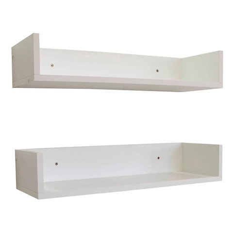 Kit 2 Prateleiras para Livros 50x20x11,5cm