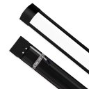 Ver imagem 2 de Luminária Linear 60cm Led 18w Sobrepor Slim Retangular Preto 6500k Bivolt
