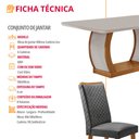Ver imagem 2 de Mesa de Jantar Milena 180cm Tampo MDF e Vidro Canto Copo com 6 Cadeiras Lira