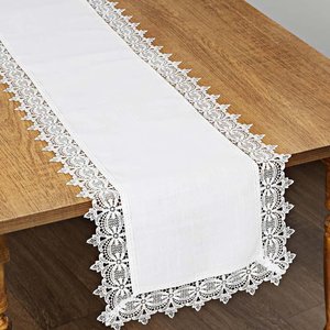 Caminho de Mesa Retangular 40x175cm 1214 - Rafimex Branco