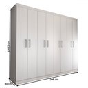 Ver imagem 5 de Guarda-roupa Casal Ela e Ele 8 Portas 8 Prateleiras Malbec - Panorama Móveis