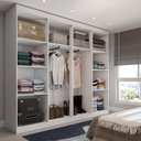 Ver imagem 3 de Guarda-roupa Casal Ela e Ele 8 Portas 8 Prateleiras Malbec - Panorama Móveis