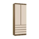 Ver imagem 1 de Guarda Roupa Modulado 2 Portas e 4 Gavetas 90cm Veneza Luciane Móveis