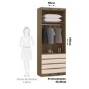 Ver imagem 3 de Guarda Roupa Modulado 2 Portas e 4 Gavetas 90cm Veneza Luciane Móveis