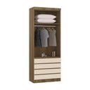 Ver imagem 2 de Guarda Roupa Modulado 2 Portas e 4 Gavetas 90cm Veneza Luciane Móveis