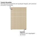 Ver mais imagens de Mesa Escritorio 4 Gavetas 180x80 cm e Estante com LED 3 Portas 193x136 cm Carvalho Branco Artany