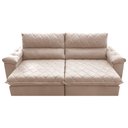 Ver imagem 5 de Sofá Retrátil e Reclinável 2,75m Molas Ensacadas Cama inBox Big Home com Bordado 3D Velusoft