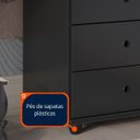 Ver imagem 4 de Mesa de Cabeceira Retrô 3 Gavetas - Mod.3004 Cor:preto